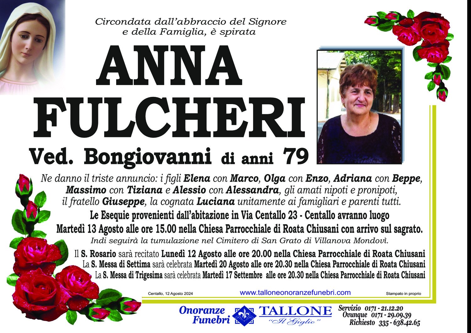 Anna Fulcheri<small class='fs-20'><br/>Ved. Bongiovanni</small>